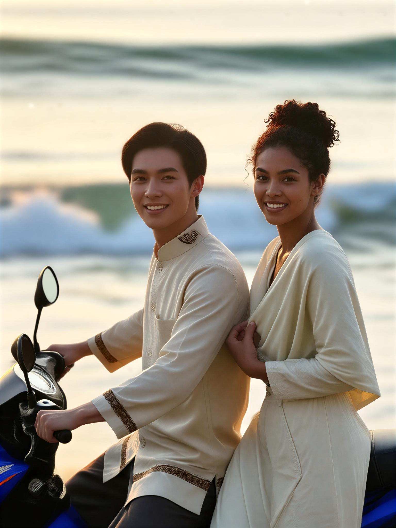 couple Motorcycle Romance image