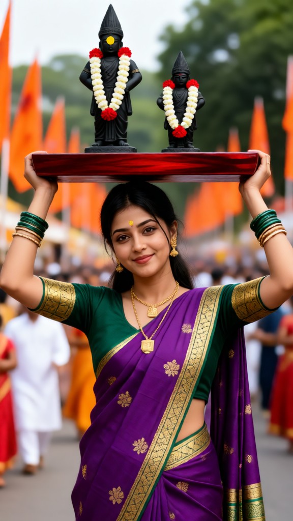 Indian Women During Religious Holiday-02 image