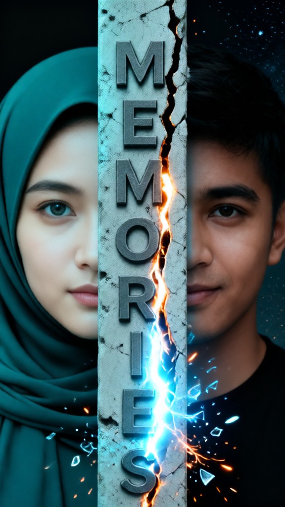 Film poster featuring a Muslim couple image