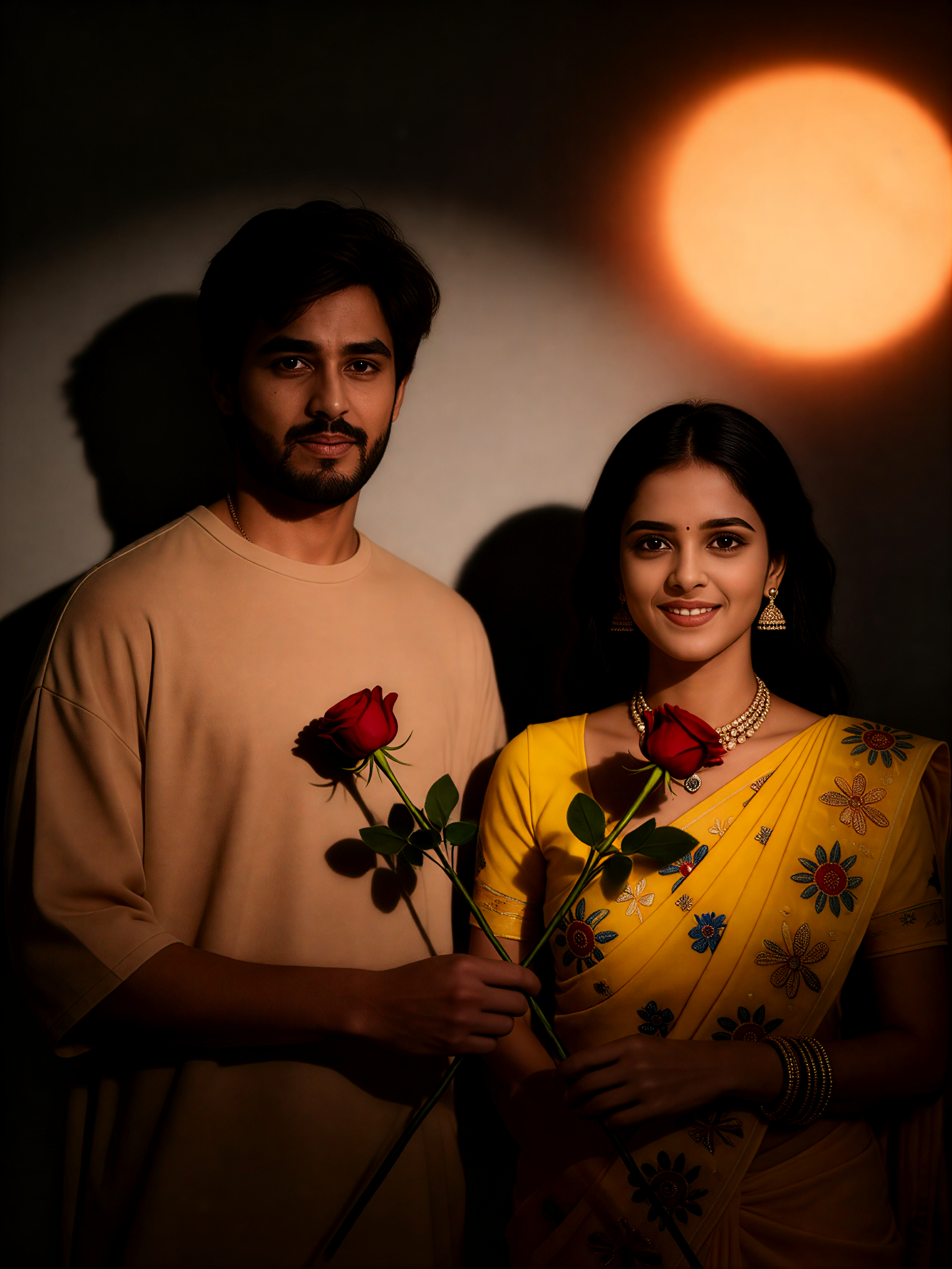 Crossed Roses Couple image