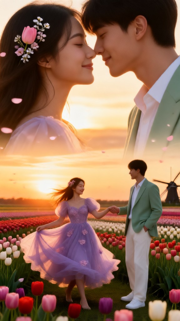 Romantic Tulip Photo Shoot for Couples image