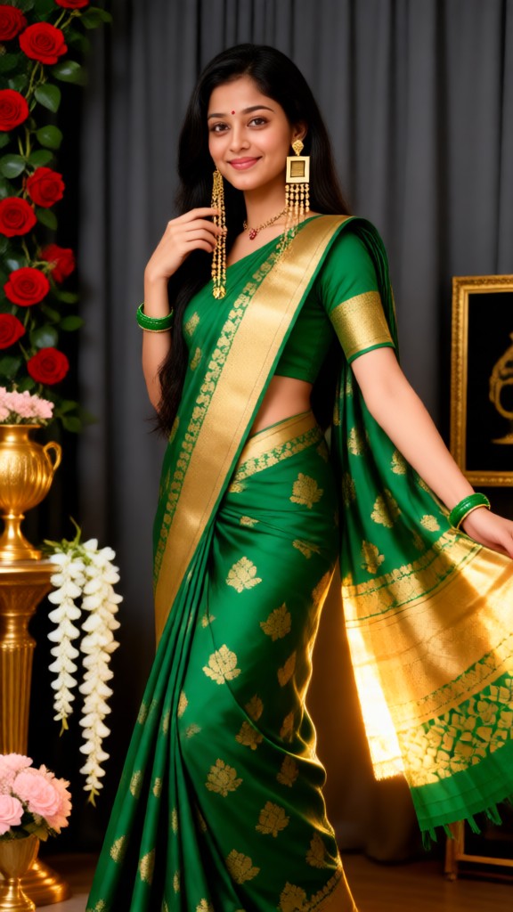 Green Sari image