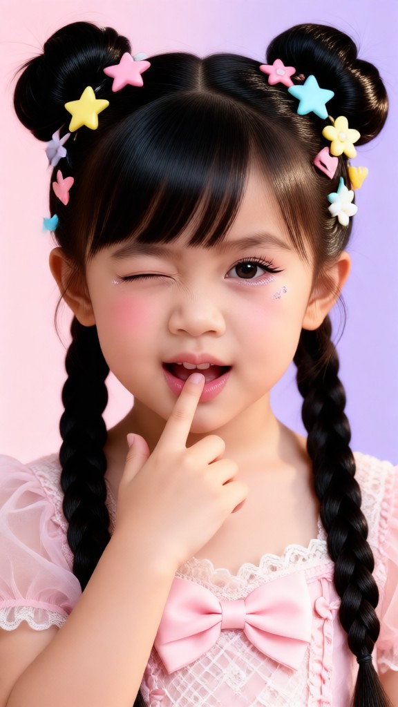 Cute Pink Baby Girl-I image