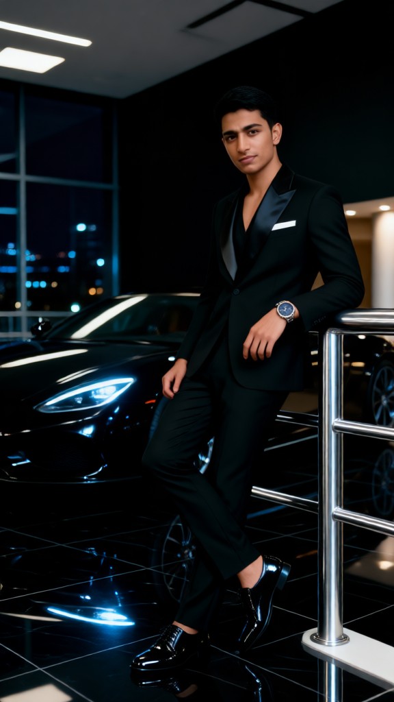 Handsome Man in a Black Suit image
