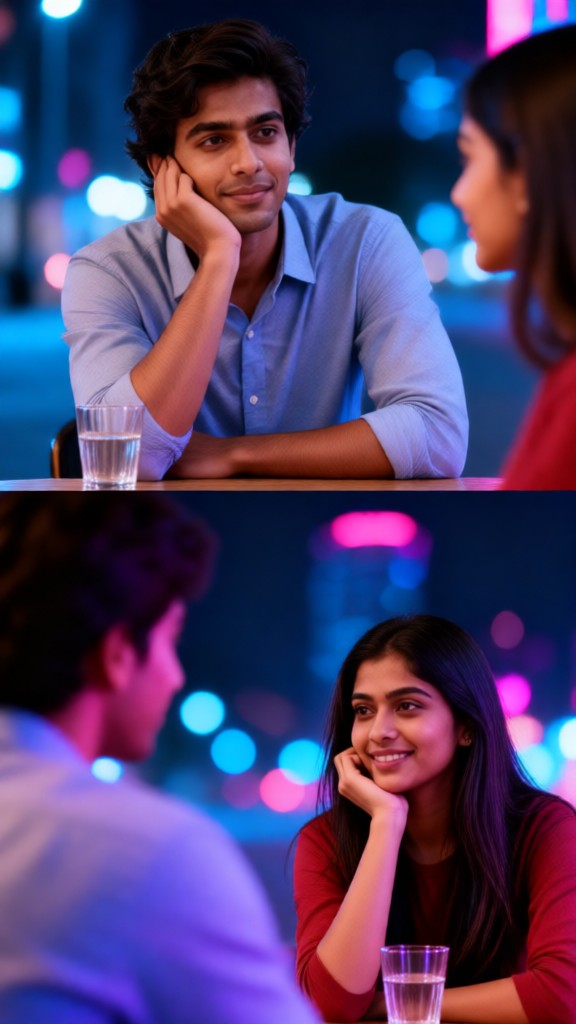 Couples Making Eye Contact on a Date image