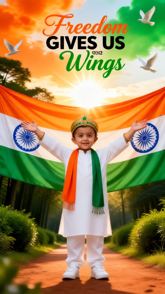 Baby Celebrates Indian Independence Day image