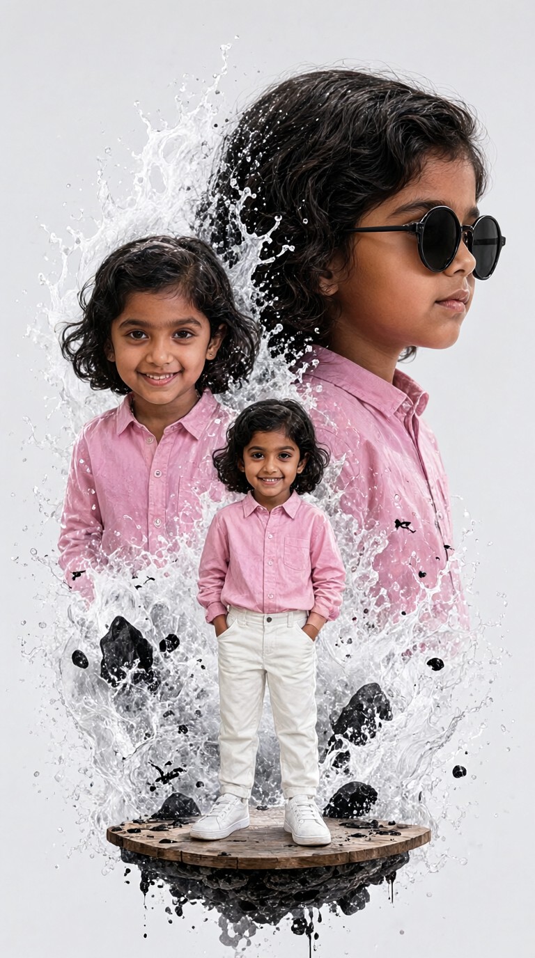 Ink-Splash Portraits of Children image