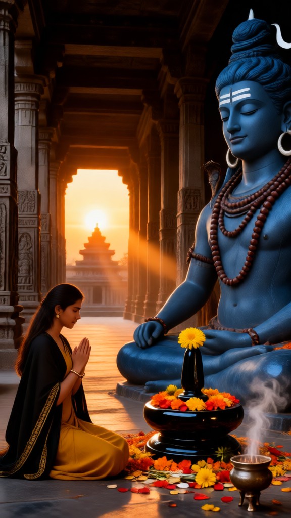 WOMAN：Praying to Lord Shiva for Blessings image