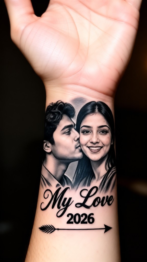 Couple Tattoos on the Arm image