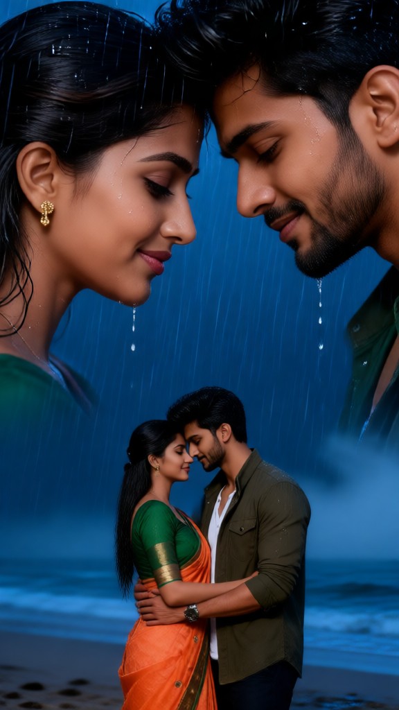 Raining by the seaside is more heartwarming than heart image