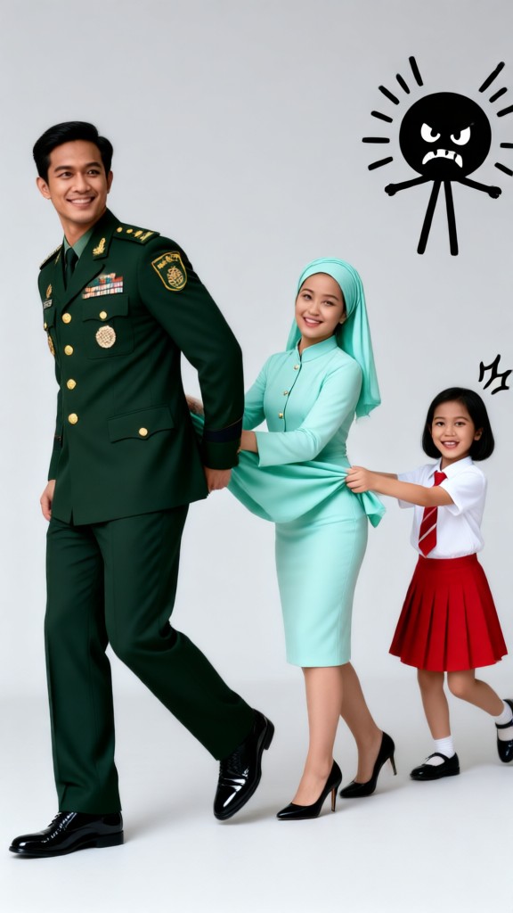 Three Cute Polices Family Portrait-02-MA image