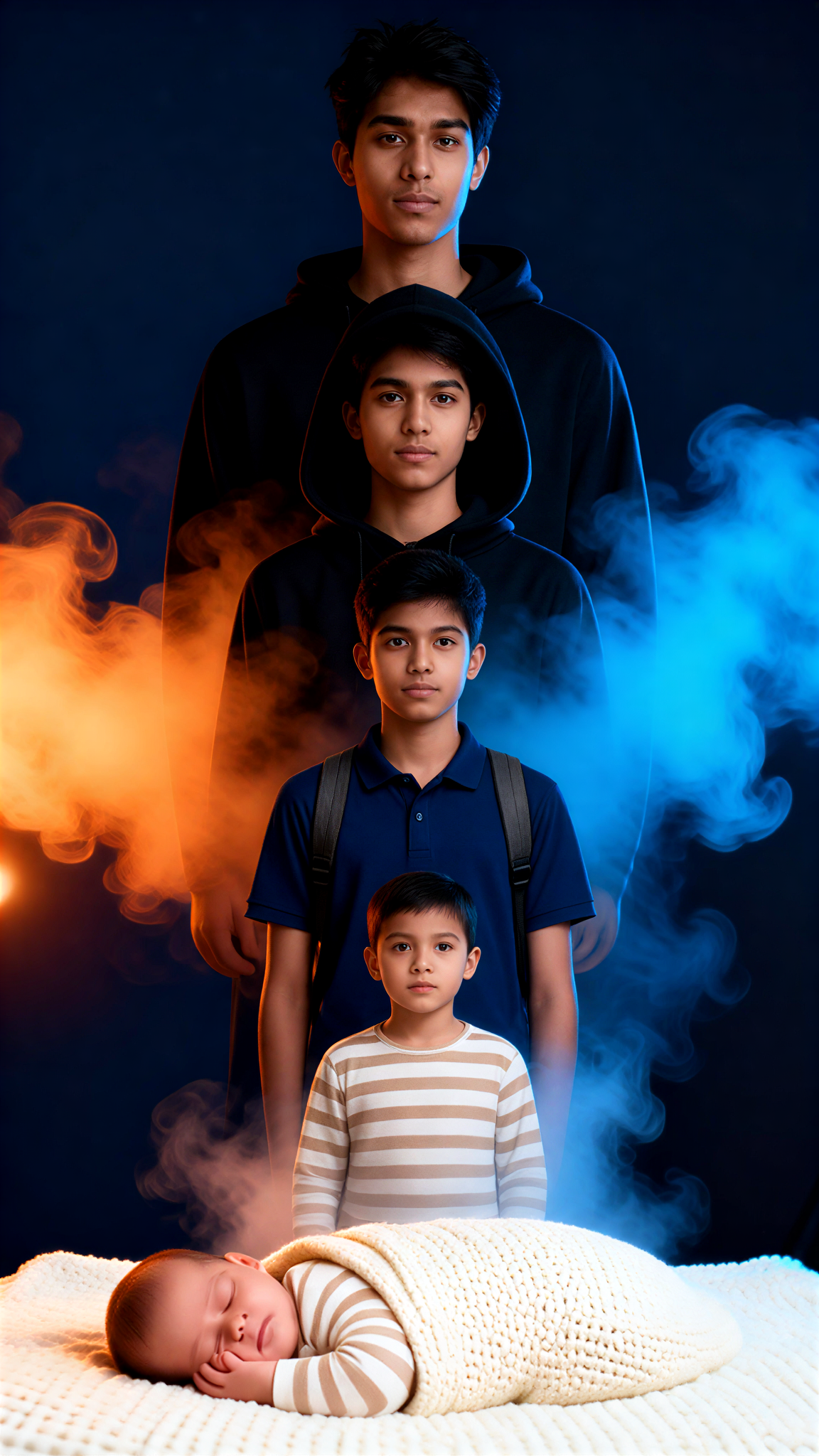 Take photos with people of different age groups image