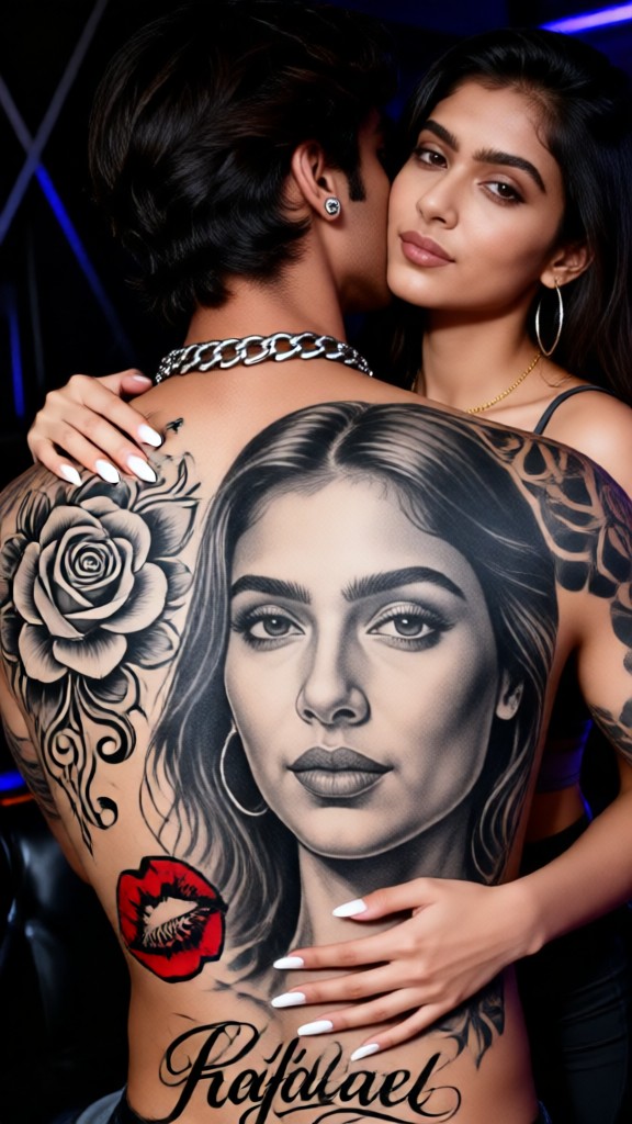 Couples' Hug Tattoos image