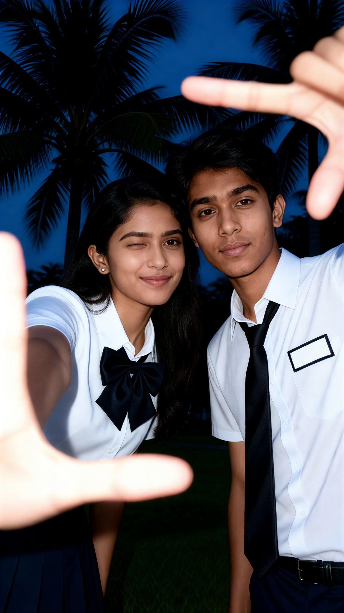 School Uniform Couple Photoshoot image