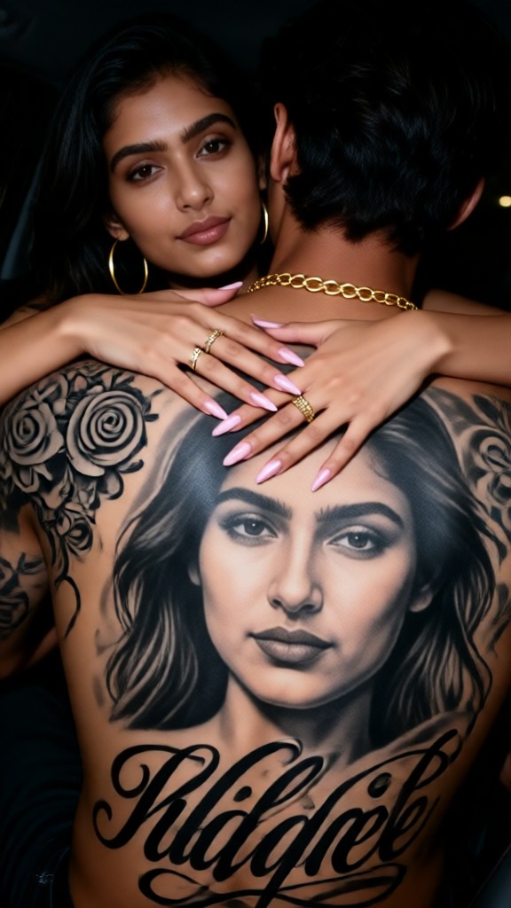 Couples' Hug Tattoos image