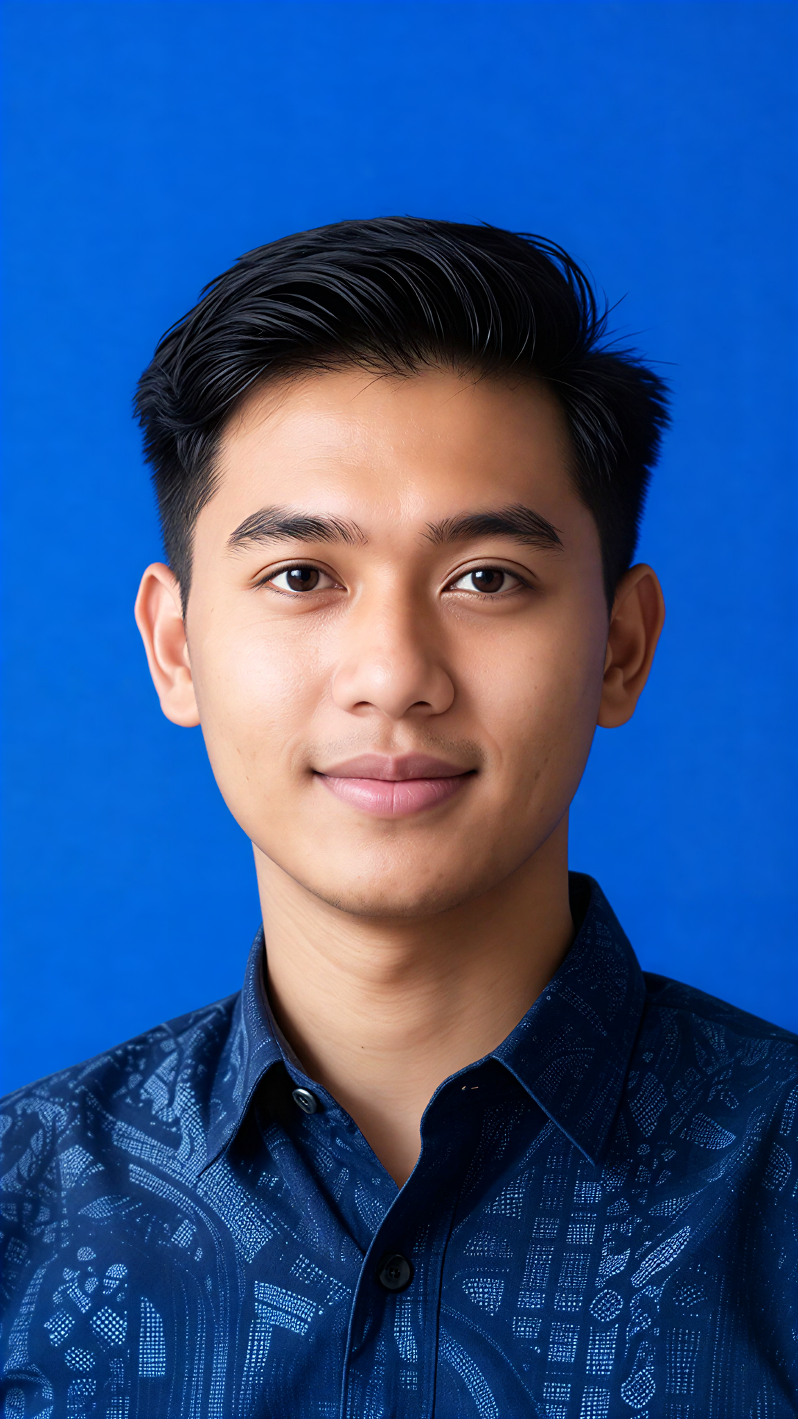 ID photo with blue background image