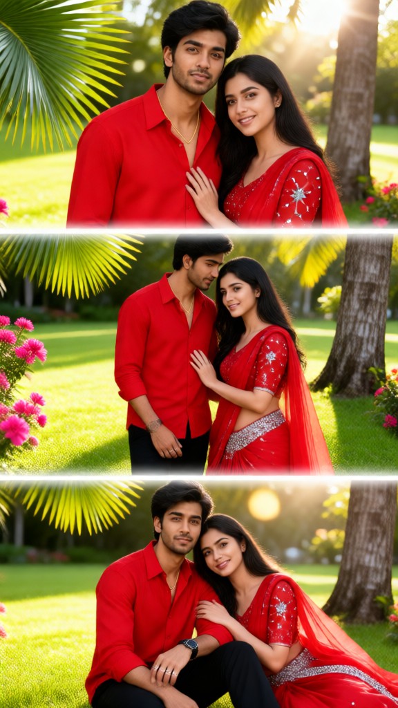 Romantic Couple's Lawn: Three-Square-Grid Layout-02 image