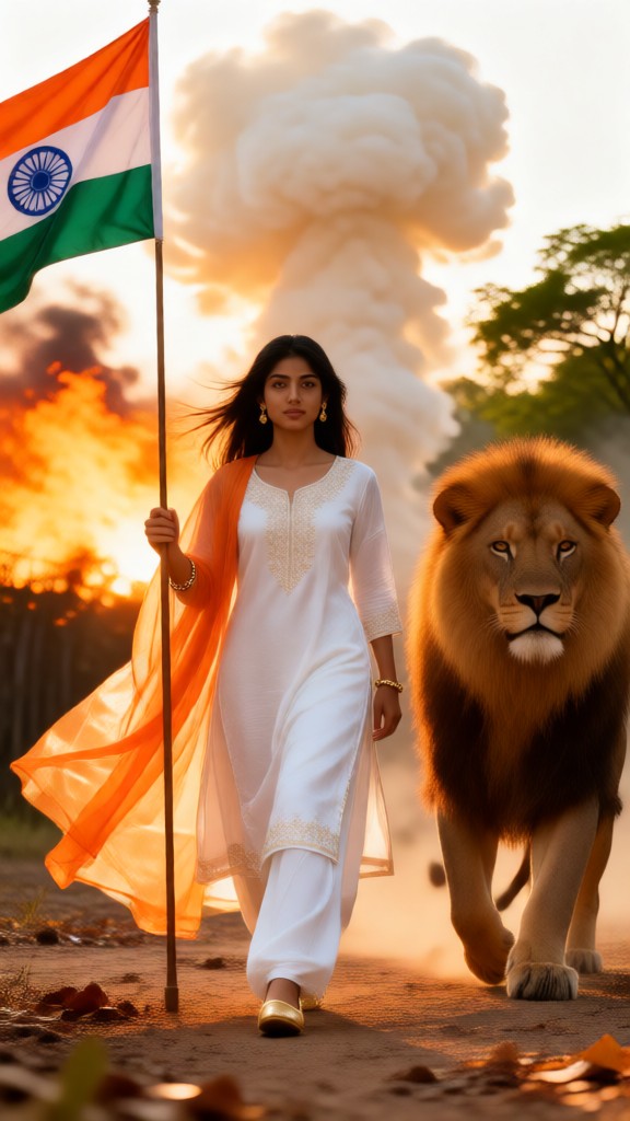 Video-The Independence Day Girl and the Lion image