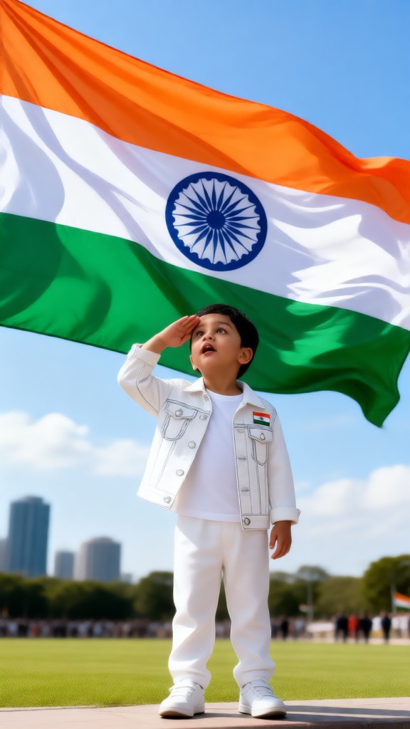 Little Boy on India's Independence Day image