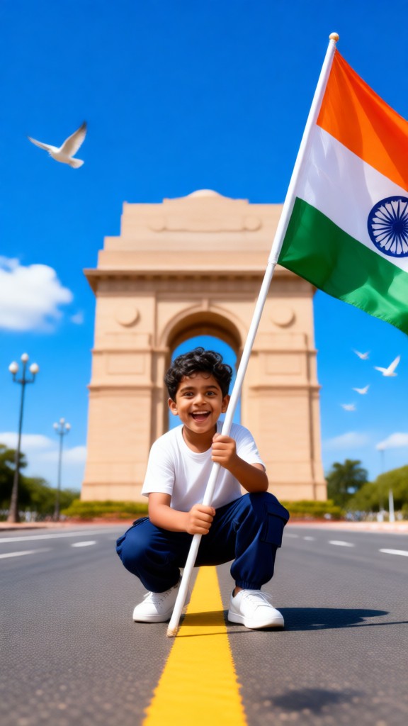 Little Boy on India's Independence Day-02 image