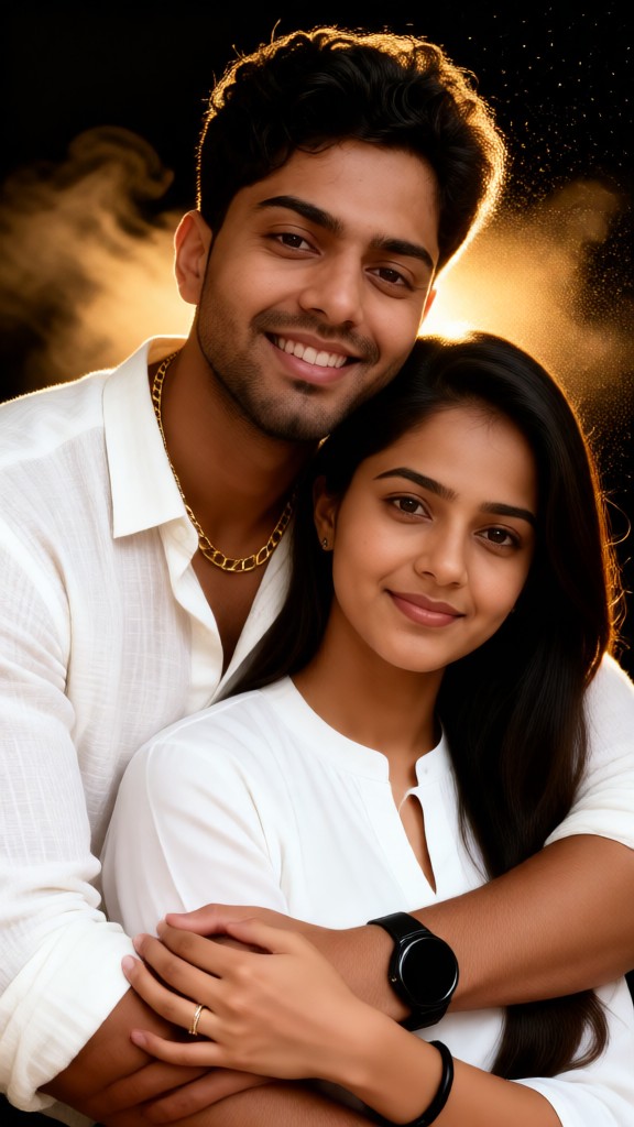 Couple Night Selfie with Flash-03 image