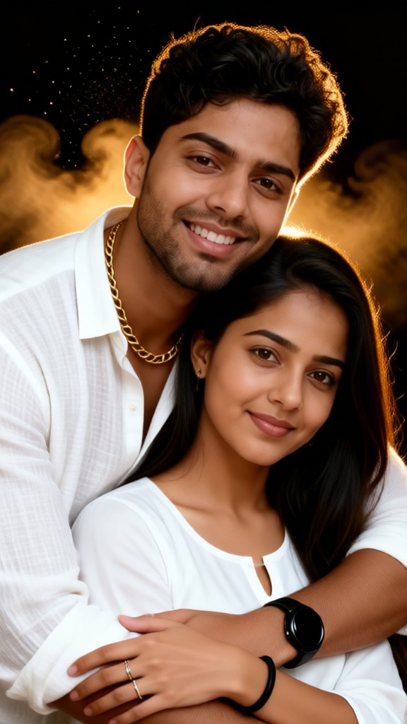 Couple Night Selfie with Flash-03 image