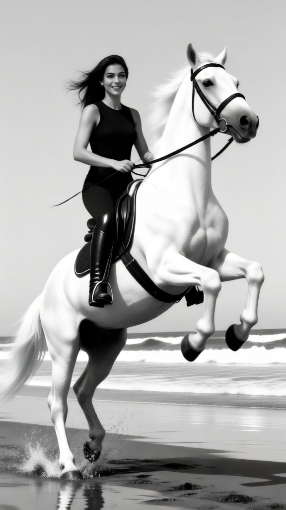 Riding a horse by the sea-TU image