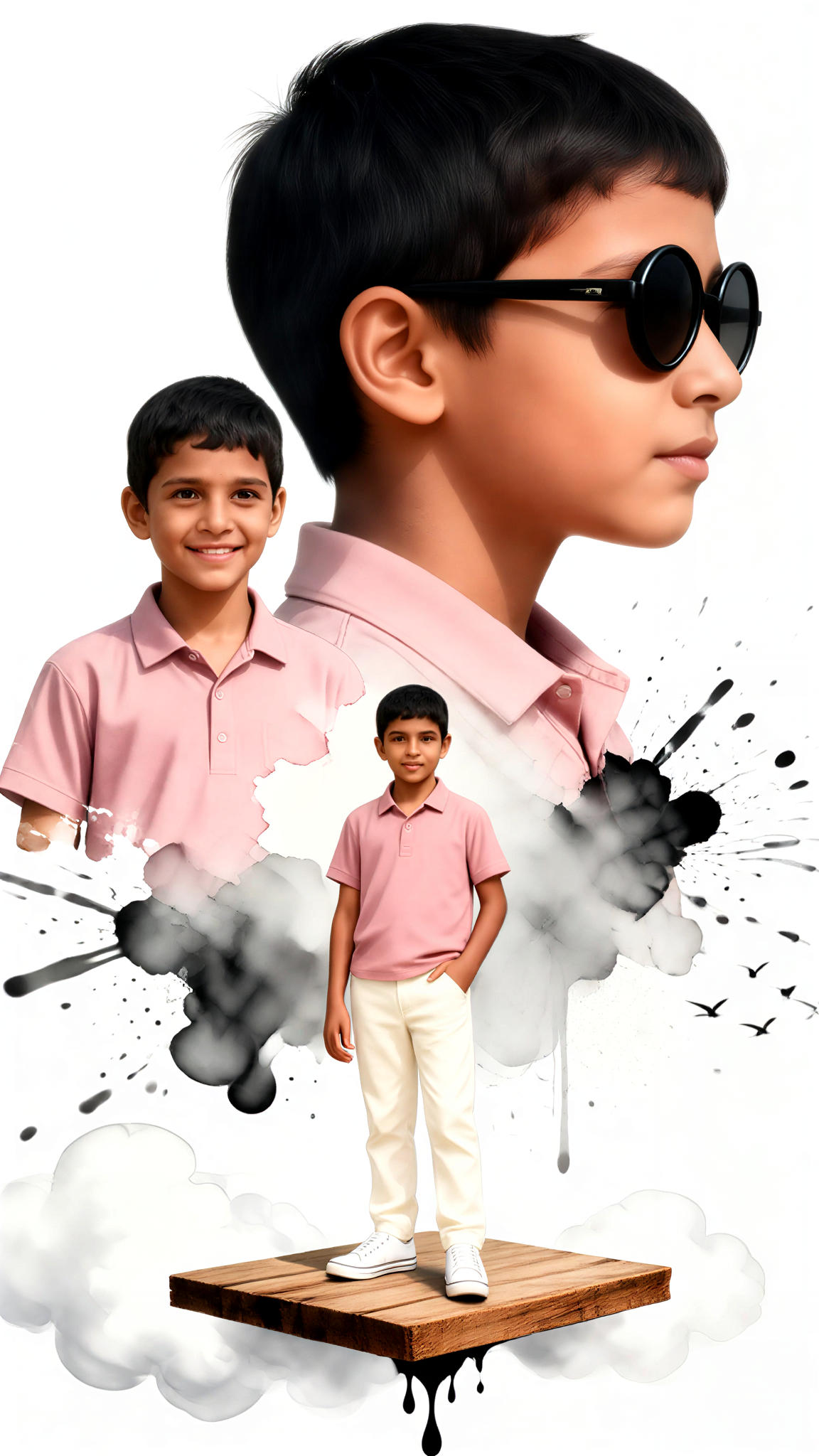 Triple Exposure of a Child image