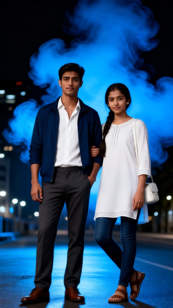Blue smoke background image