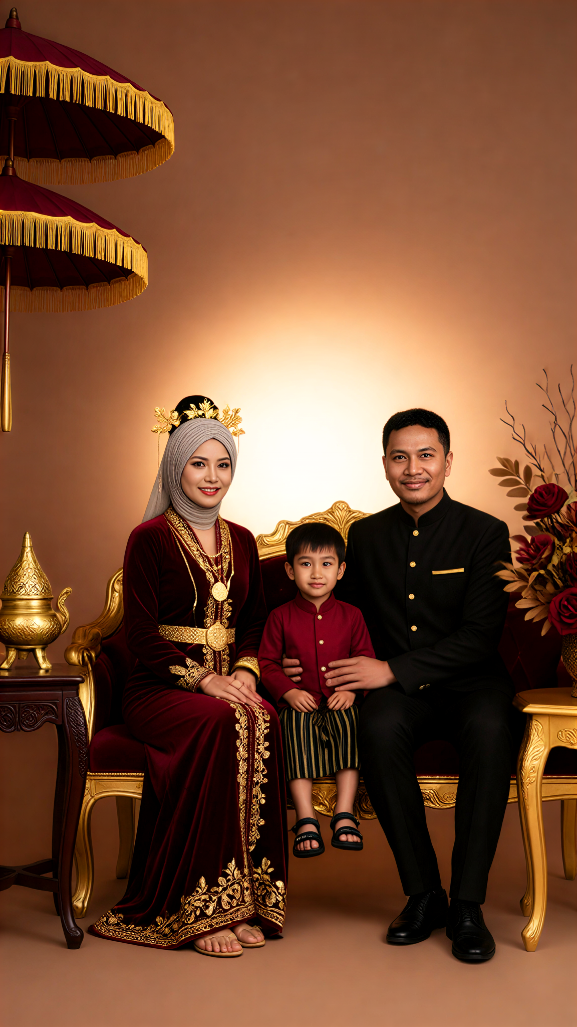 Family Group Photo in Traditional Attire image