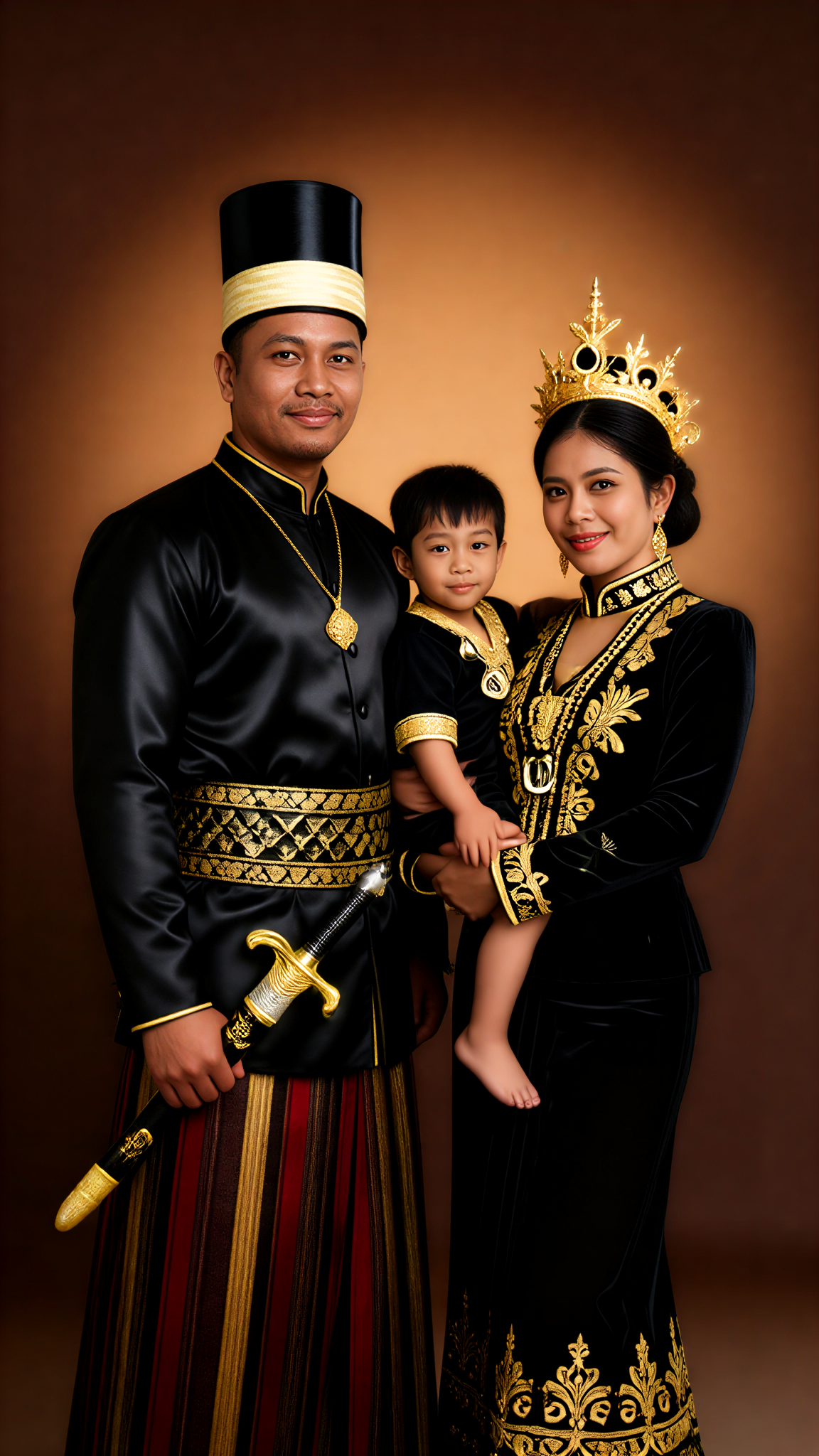 Family Group Photo in Traditional Attire image