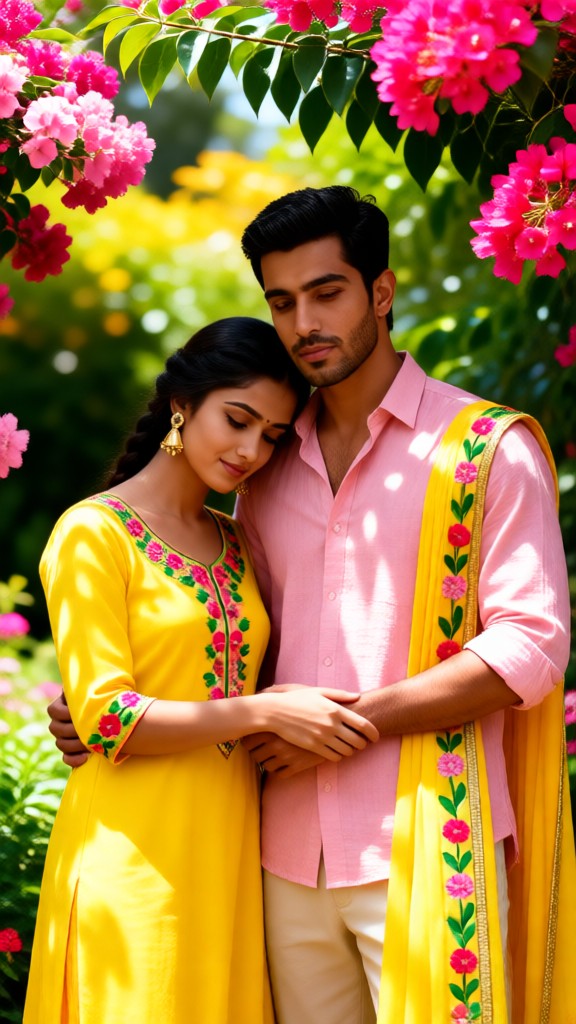 Romantic back hug image