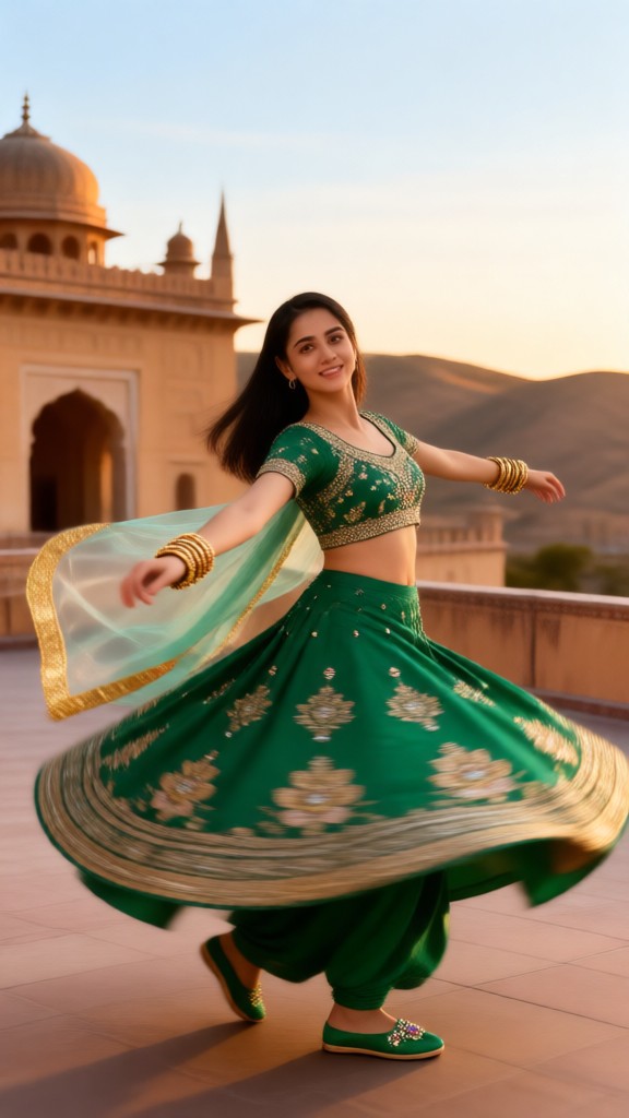 Dance! Green Sari Girl image