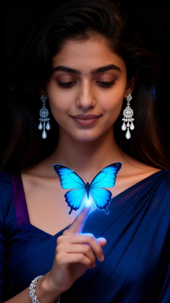 “Butterfly on the Fingertips” Sari Photo Shoot image