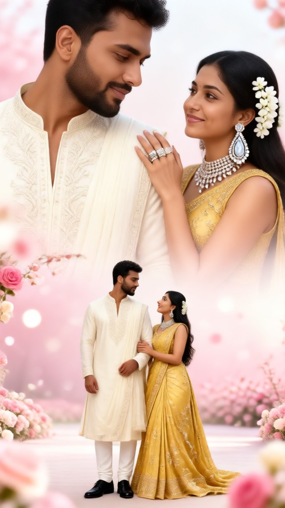 Romantic Pink Couple Photo Shoot image
