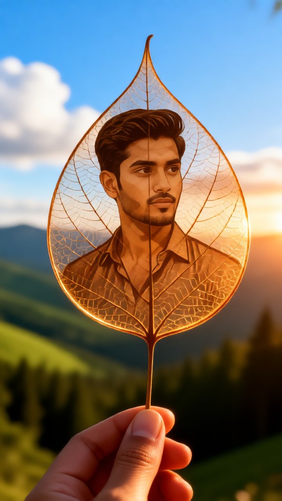 Man On The Leaf image
