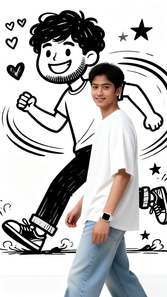 Quirky wall figures image