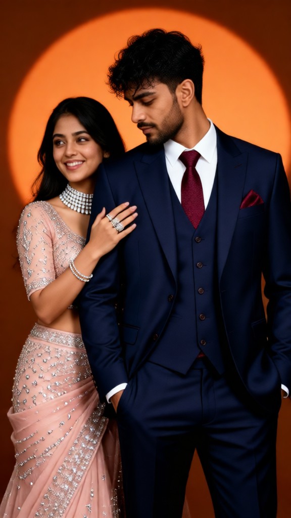Couple: Suit and Sari-04 image