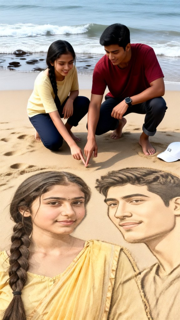 Sand sculpture imaging image