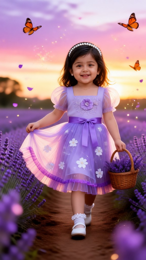 The Cutest Purple Flower Girl image