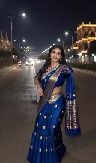 Beautiful Girl in Sari Dancing image