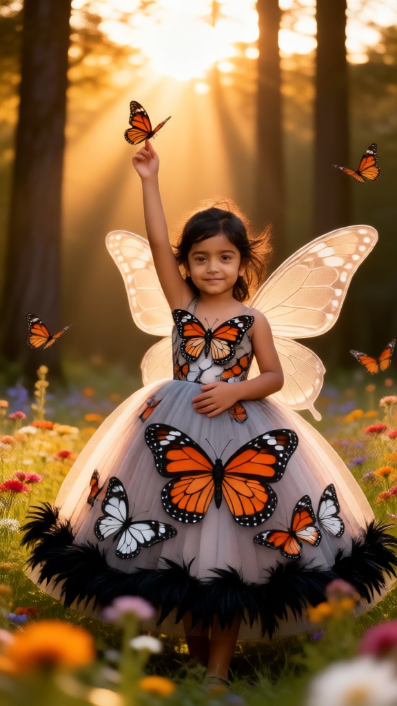 Wald Schmetterling Kleid Puppe Foto image