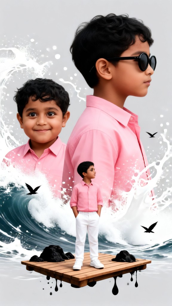 Ink-Splash Portraits of Children image