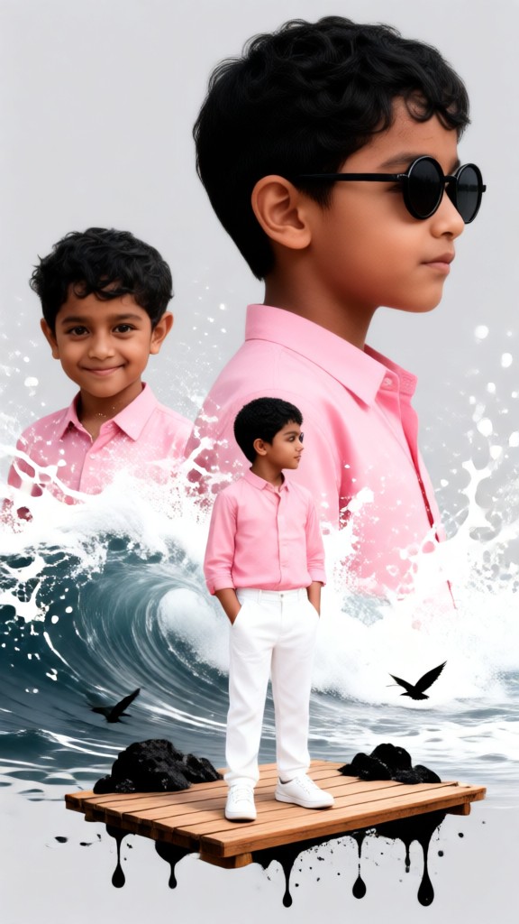 Ink-Splash Portraits of Children image