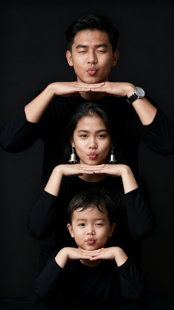 Blink, pout, front view photo image