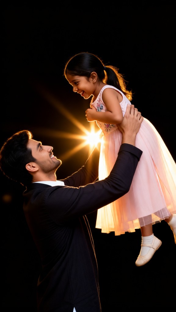 A photo of a father and daughter image