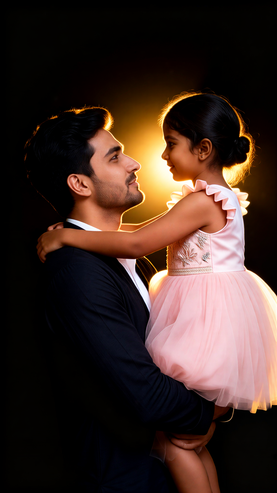 A photo of a father and daughter image