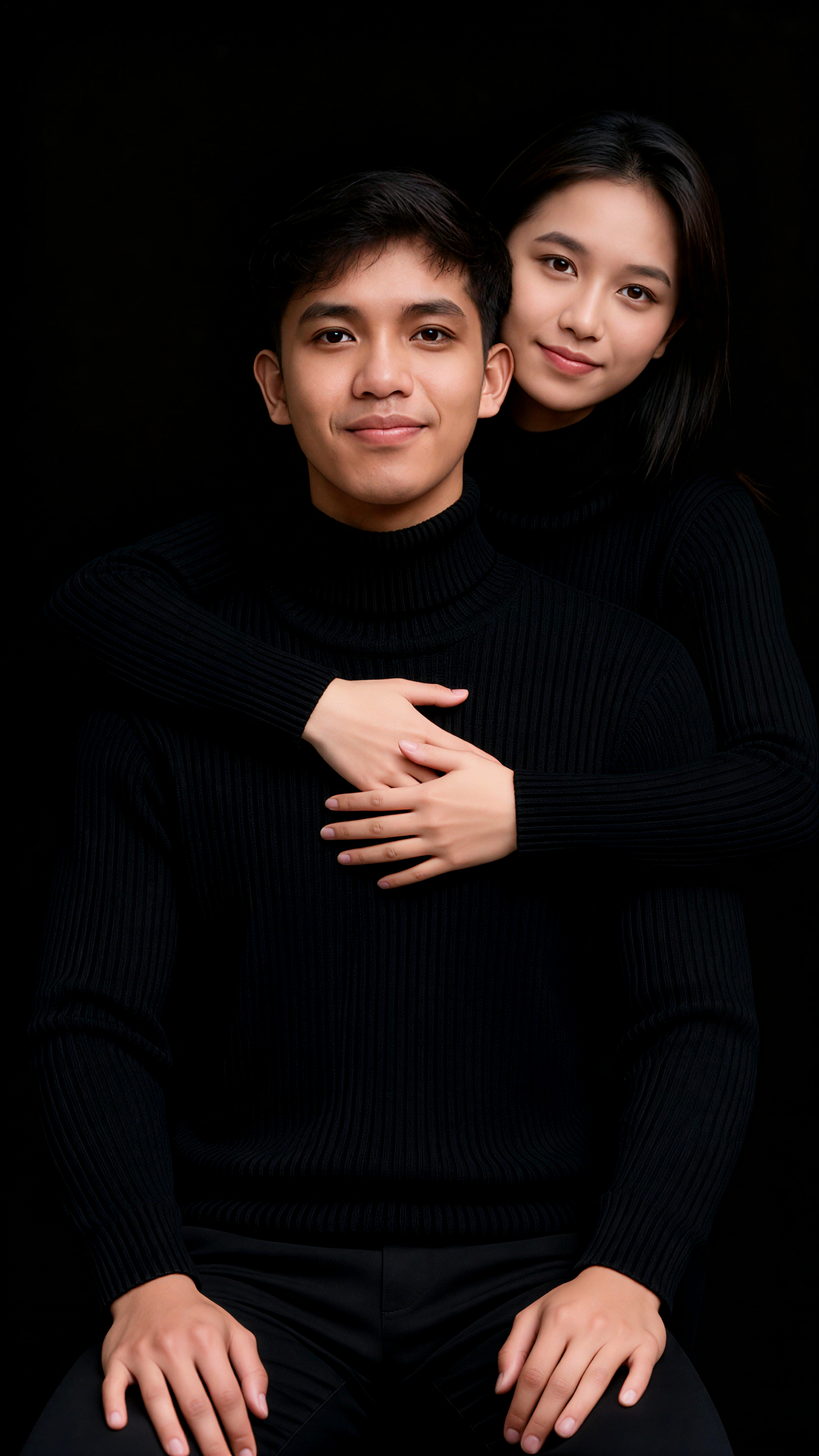 Black-themed couple photoshoot - p1 image