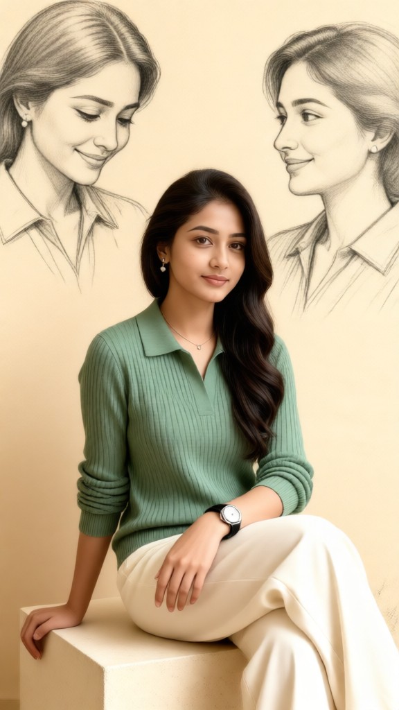 Elegant Painting of a Woman image