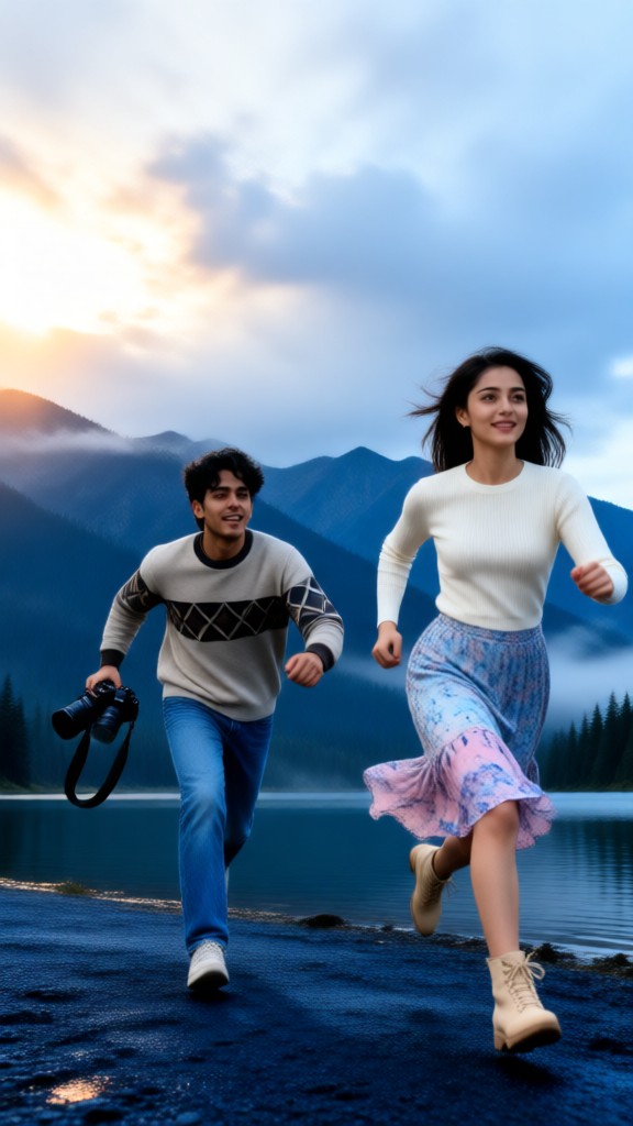 Couple Running in Love image